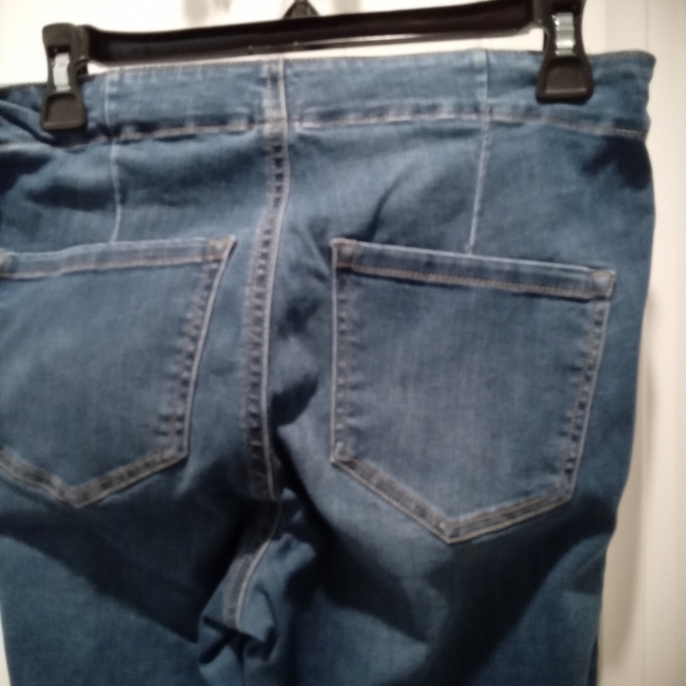Sincerely Jules Retro V-Shaped Zippered Front Blue Jeans Juniors Size 9 - Picture 13 of 16